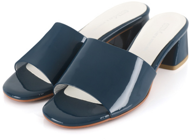 씸 SSim 여성용 가죽 뮬 샌들 1651