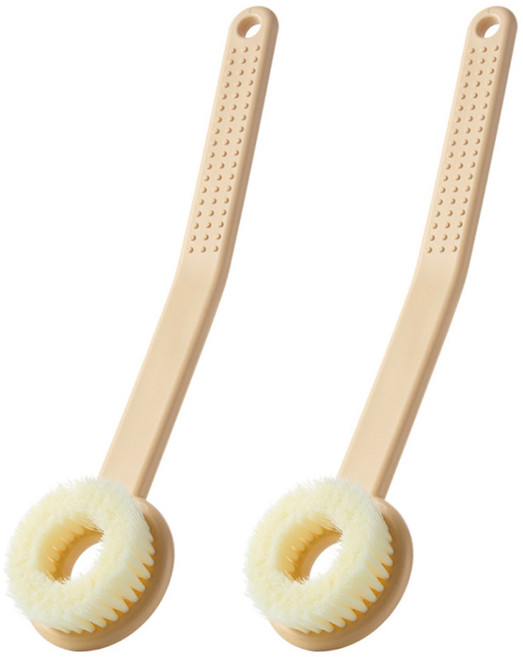 모나코올리브 등 블랙헤드 고민없이 커브드 밀착 바디브러시, 옐로우, 1개입, 2개