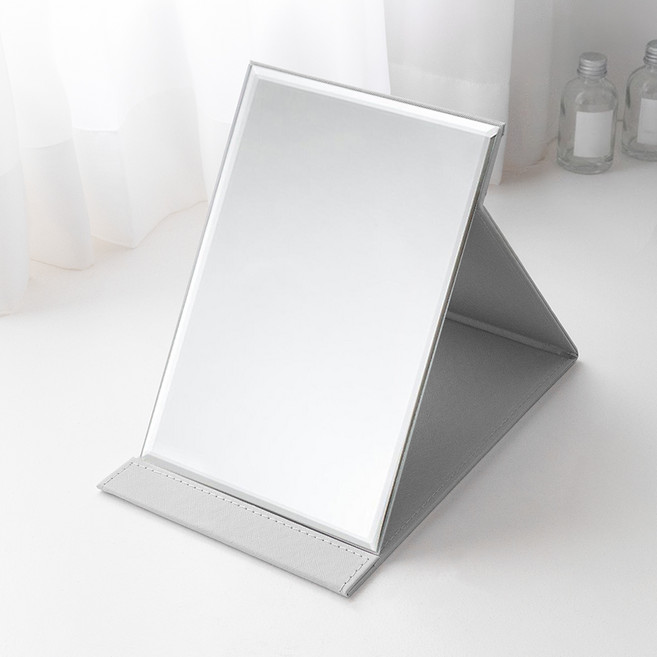 루아즈 접이식 화장대 탁상거울 L, 화이트