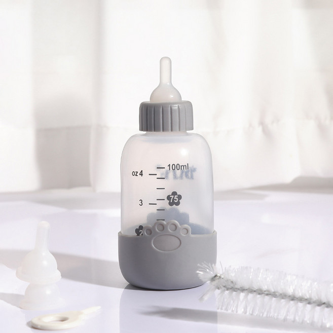 파스텔펫 반려동물 소프트 발바닥 젖병세트 FREE, 그레이, 1개