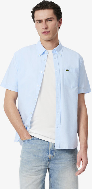 라코스테 남성용 반팔 옥스포드 셔츠