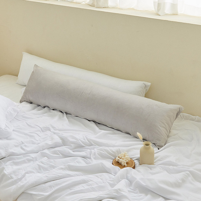 아임리빙 극세사 카라멜 다용도 바디필로우, 라이트그레이