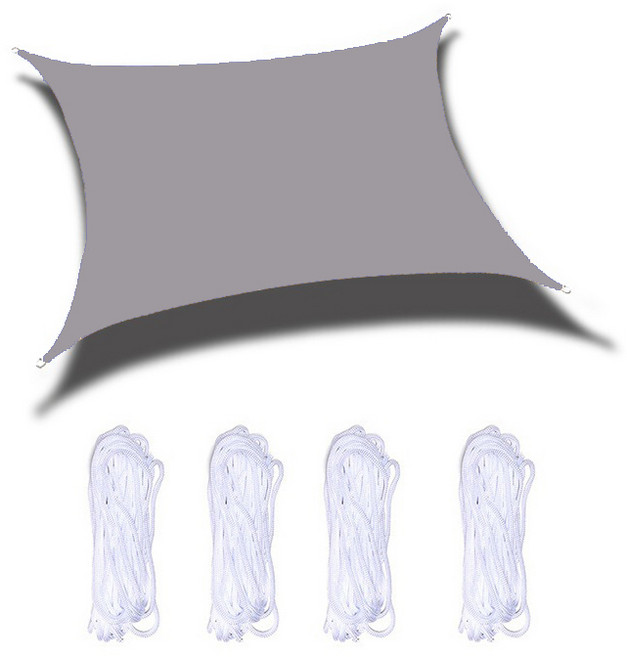 방수 UV차단 그늘막 5 x 3 m GJ_03_03, 그레이, 1개