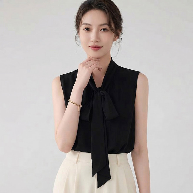 마켓에이 여성용 네크 리본 나시 블라우스 M263-0472