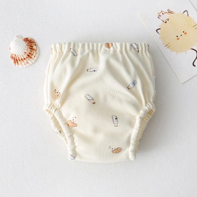 엠케이 아동용 크림패턴 배변훈련팬티, 우유병 - 쿠팡