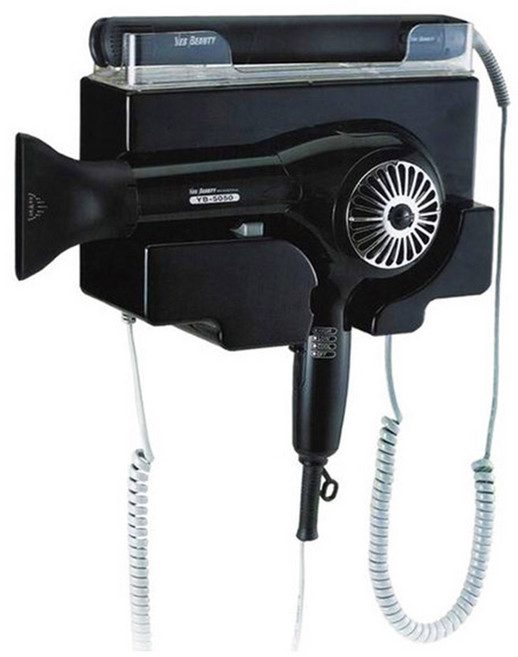 예스뷰티 고데기 겸용 벽걸이 드라이기 1430W, YB-5050, 블랙