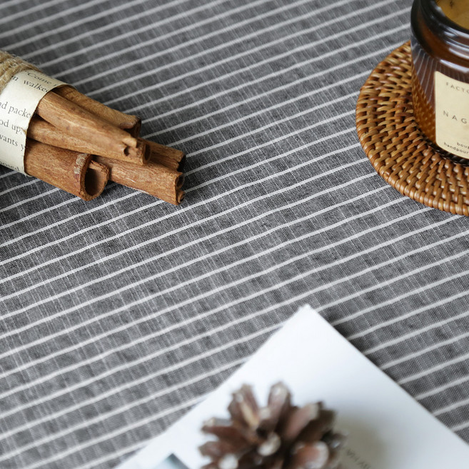 대폭 30수 선염면 레이온 블레디 스트라이프 원단 1501, 블랙, 1개