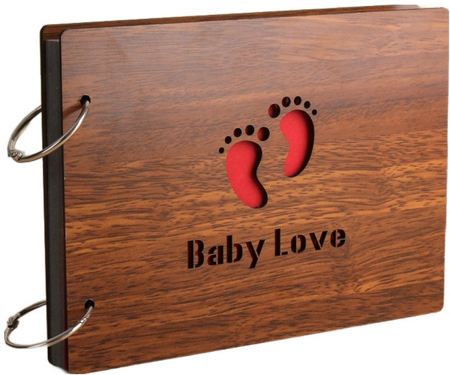 J&K 翻頁式木質菜單相簿 (幸福腳丫), 1個