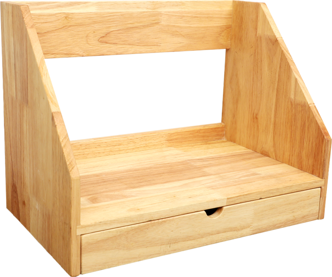 100SU 고무나무 우드 책꽂이, 1단