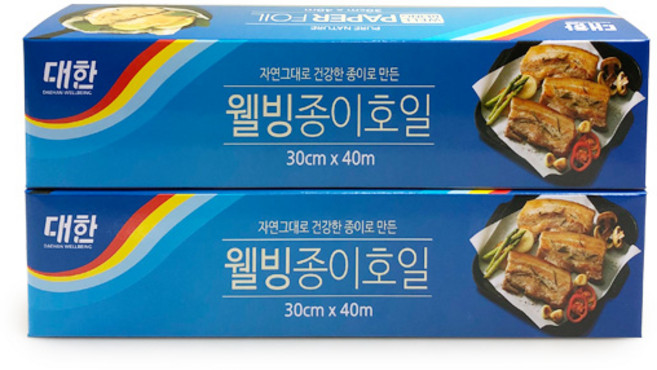 대한 웰빙 종이호일, 40m, 2개입, 1개