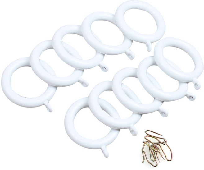 일반 커튼링 25mm 10p + 커튼핀 10p, 화이트, 1개