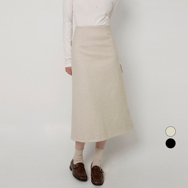 Cotton Closet 女性蜜桃絨後開衩H型長裙