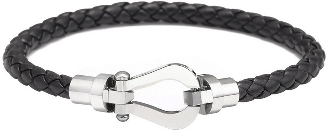 붓다베스트 행운의 말발굽 가죽 팔찌