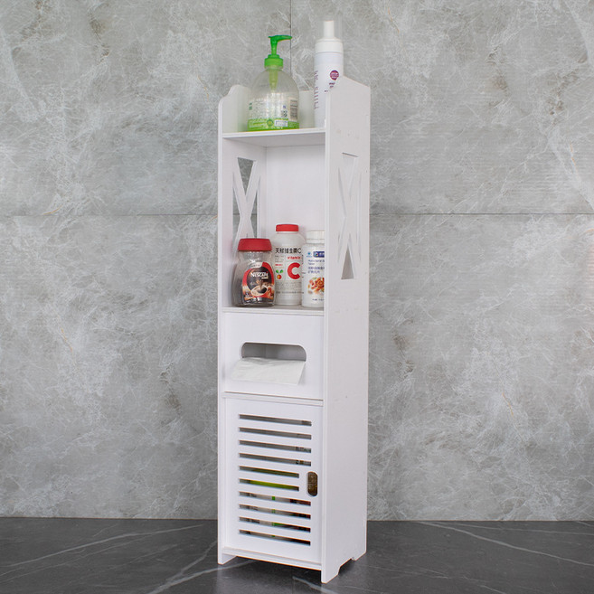 Iple 狹窄空間活用直立式客廳浴室收納櫃 一般型 1, 白色