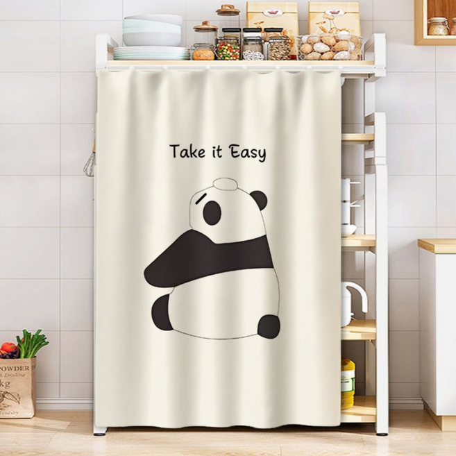 릴리픽 일러스트 가림막 파티션 감성커튼 + 벨크로 세트