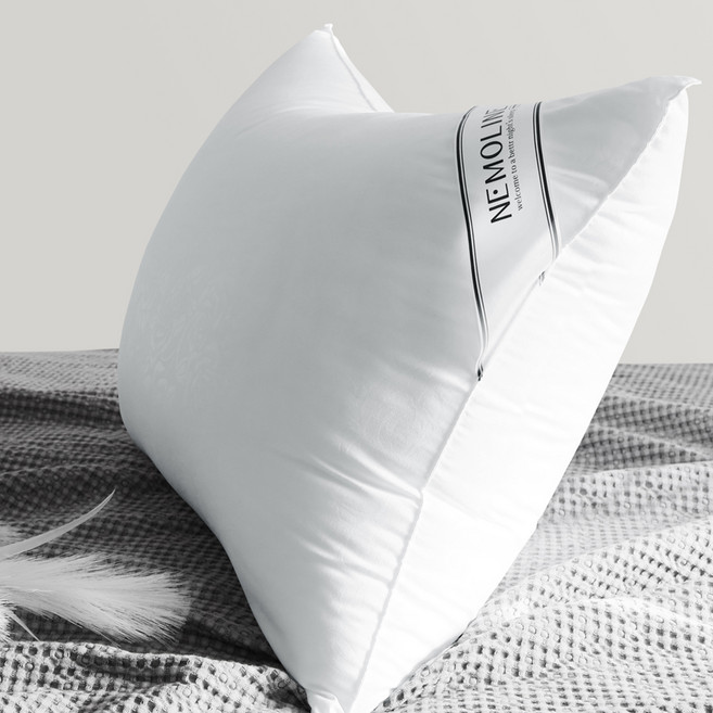 네모라인 엠보 극세사 다운필 베개솜, 화이트, 1개