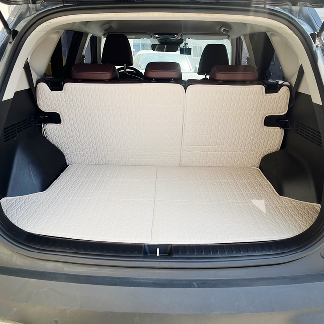 포시즌카매트 가죽 퀼팅 트렁크매트 + 2열등 풀세트, 그레이, 더 뉴 투싼 NX4 하이브리드(트렁크 스피커 유)2020년10월 ~ 2023년