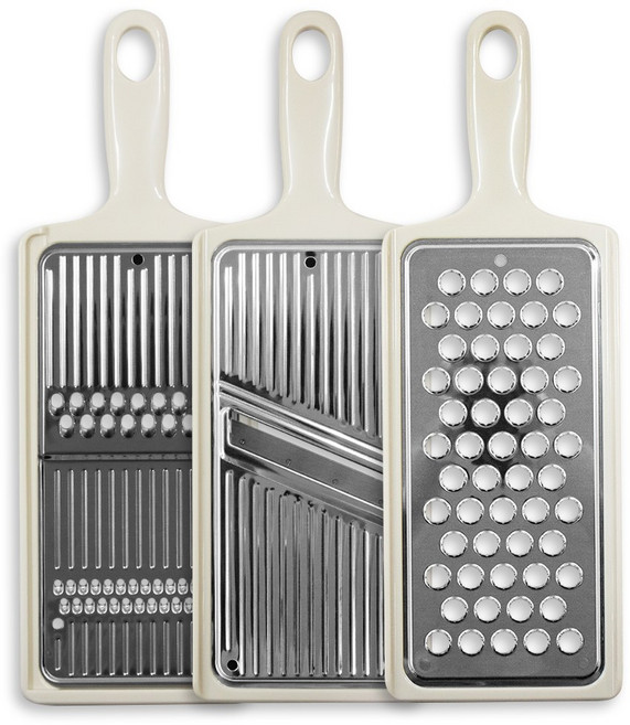 시모무라 손잡이 채칼 강판 3종, 혼합색상, 1세트