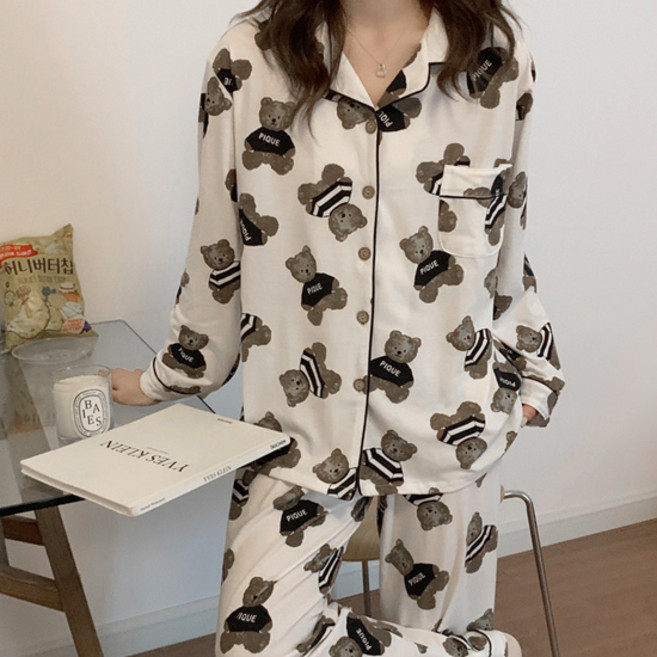 Elsso 女性可愛睡衣上下套裝