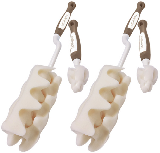 마더케이 젖병 세척브러쉬 2종 세트, 2세트, 코코아