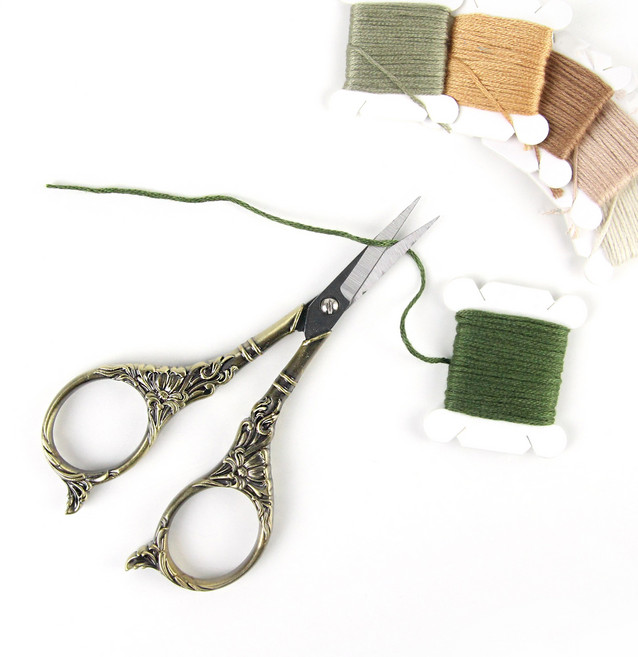 클래식 자수 가위, 엔틱골드, 1개
