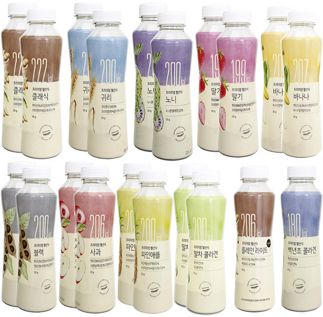 프리미엄 웰선식 9종 x 2p 세트 + 플레인 라이트 + 백년초 콜라겐 세트, 1kg, 1세트