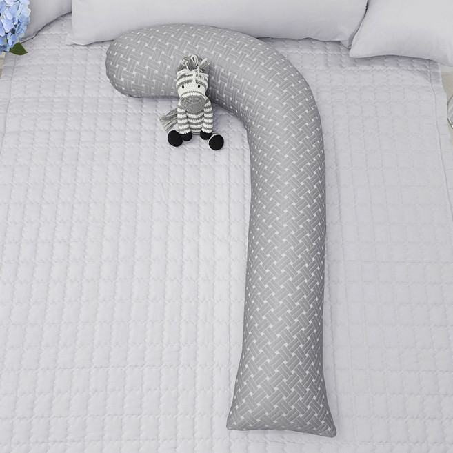 베드앤데코 국내 제조 더위타파 냉감 지팡이 바디필로우 솜포함, 그레이