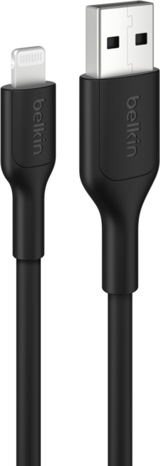 벨킨 USB-A to 라이트닝 MFi 케이블 CAA019fq1MBK, 블랙, 1개, 1m