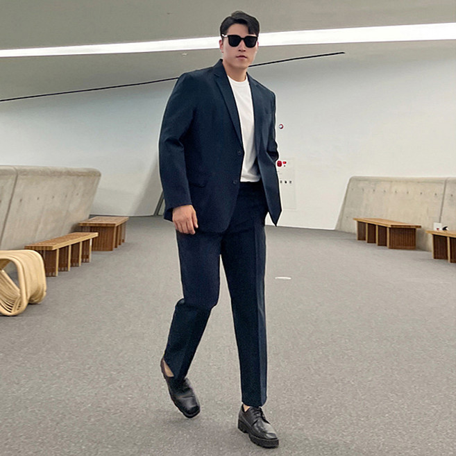 파이브라지 남성용 빅사이즈 오버핏 사계절 스탠다드 정장세트