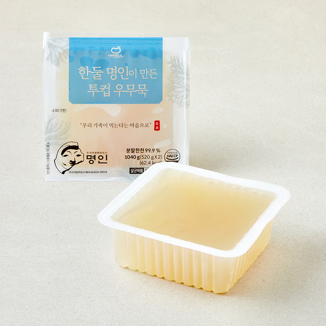 한둘 명인이 만든 투컵 우무묵, 520g, 2개, 1개입