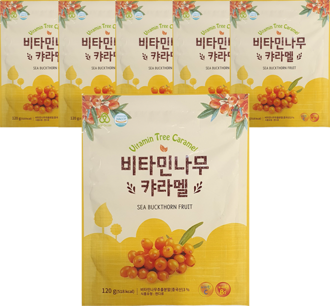 하이투데이 비타민나무 캬라멜, 120g, 6개