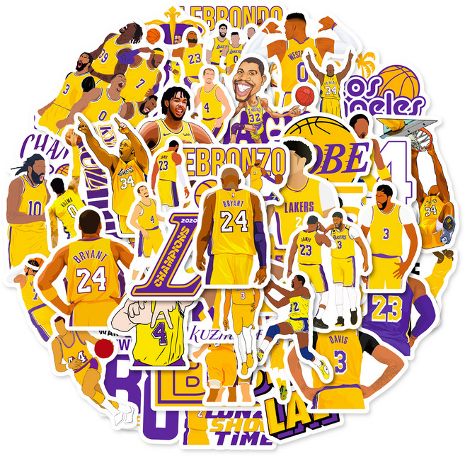 NBA籃球明星貼紙50入組, BP-254, 1套