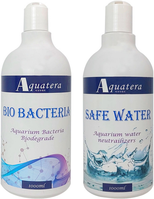아쿠아테라 염소중화제 1000ml + 박테리아제 1000ml, 1세트, 1L