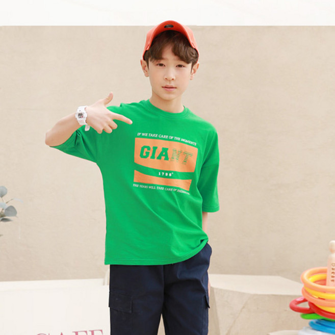 나나주니 라운드넥 자이언트 반팔 티셔츠