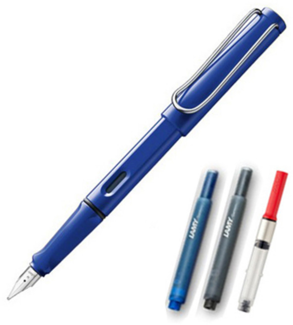 LAMY 사파리 만년필 컨버터 세트, EF, blue + 랜덤 발송