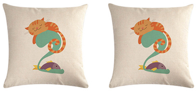 동물 친구들이랑 숫자 공부해요 스마트 공부방 쿠션 커버 2p