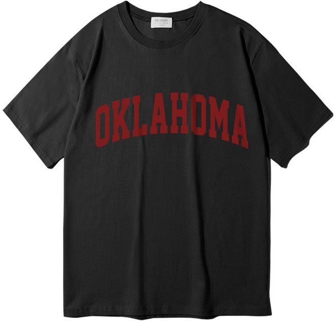 이지스튜디오 오클라호마 W 20수 코튼 오버핏 빅사이즈 통기성 반팔티