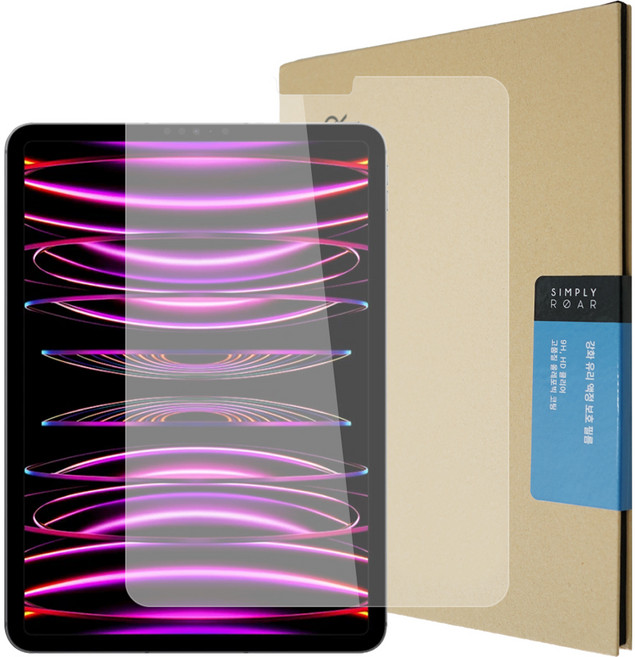 심플리로어 태블릿 강화유리 필름 세트, 1세트, 투명