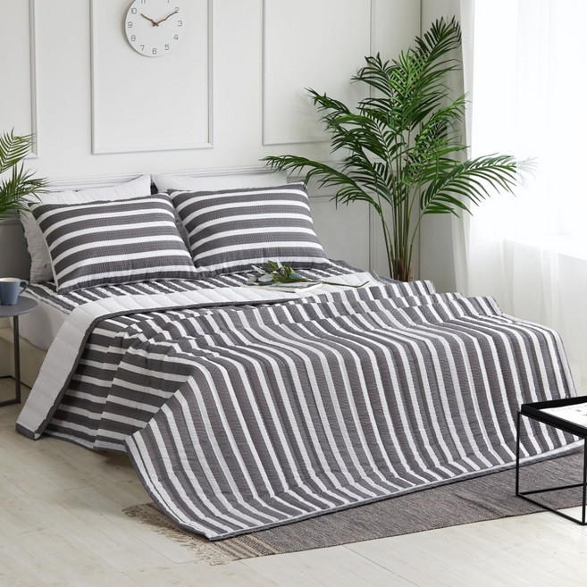 아이레홈 엣지 시어서커 여름이불, 엣지(그레이)