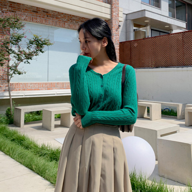 envylook 女款縫線設計開襟衫