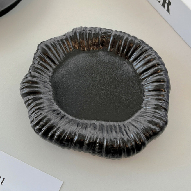 미르노아 미니멀리즘 심플 세라믹 오브제 트레이 MMM3517, 블랙