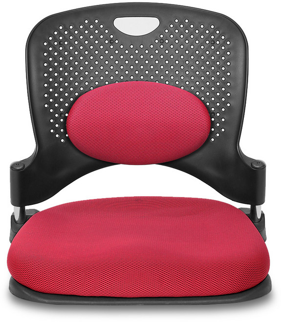 체어포커스 지니 메쉬원단 좌식의자 허리쿠션형 GN102, 와인