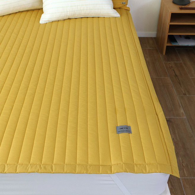 이블랑 국내 제조 60수 순면 침대패드, 허니옐로우