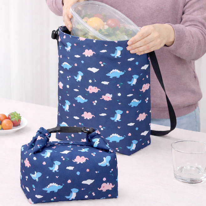 더해피 롤앤쿨 크로스 보냉가방, 35 공룡 네이비