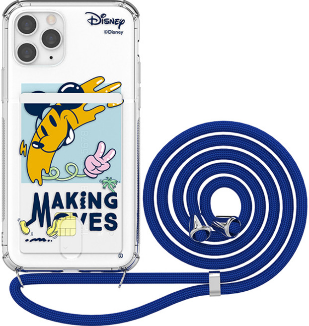 디즈니 익스프레스 유어셀프 투명방탄 카드 목걸이 휴대폰 케이스