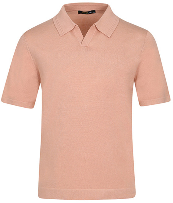 킨록 남성용 반팔 오픈 카라 니트