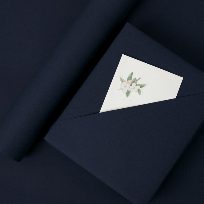 좋은기븐 단색 양면 크라프트 포장지 10m, 1개, 네이비블루