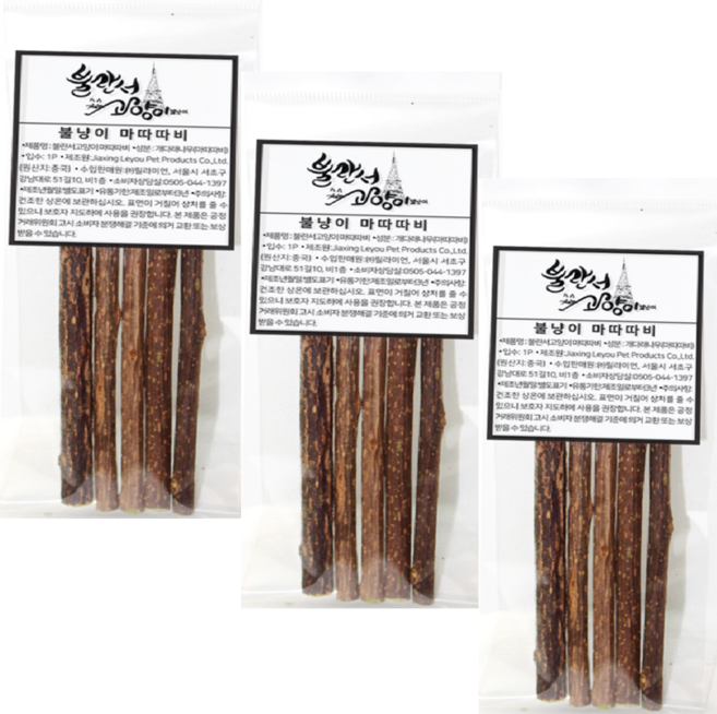 불란서고양이 두툼한 마따따비 스틱 15p, 혼합색상, 3개