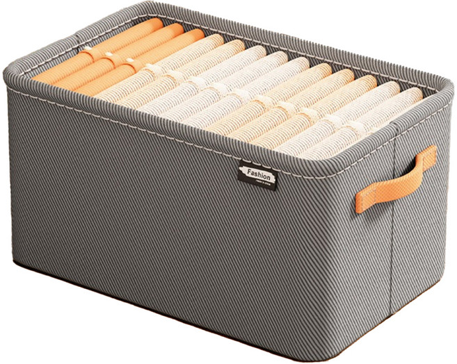 withWIN 부직포 접이식 리빙박스, 그레이, 특대형(48 x 28 x 25 cm), 1개