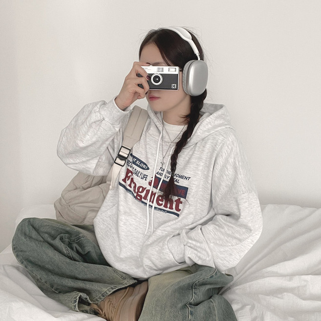 위드후이린 스테이 루즈핏 후드티